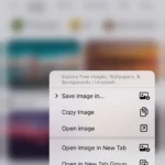 Tùy chọn "Tìm kiếm hình ảnh bằng Google" trong Chrome trên iOS