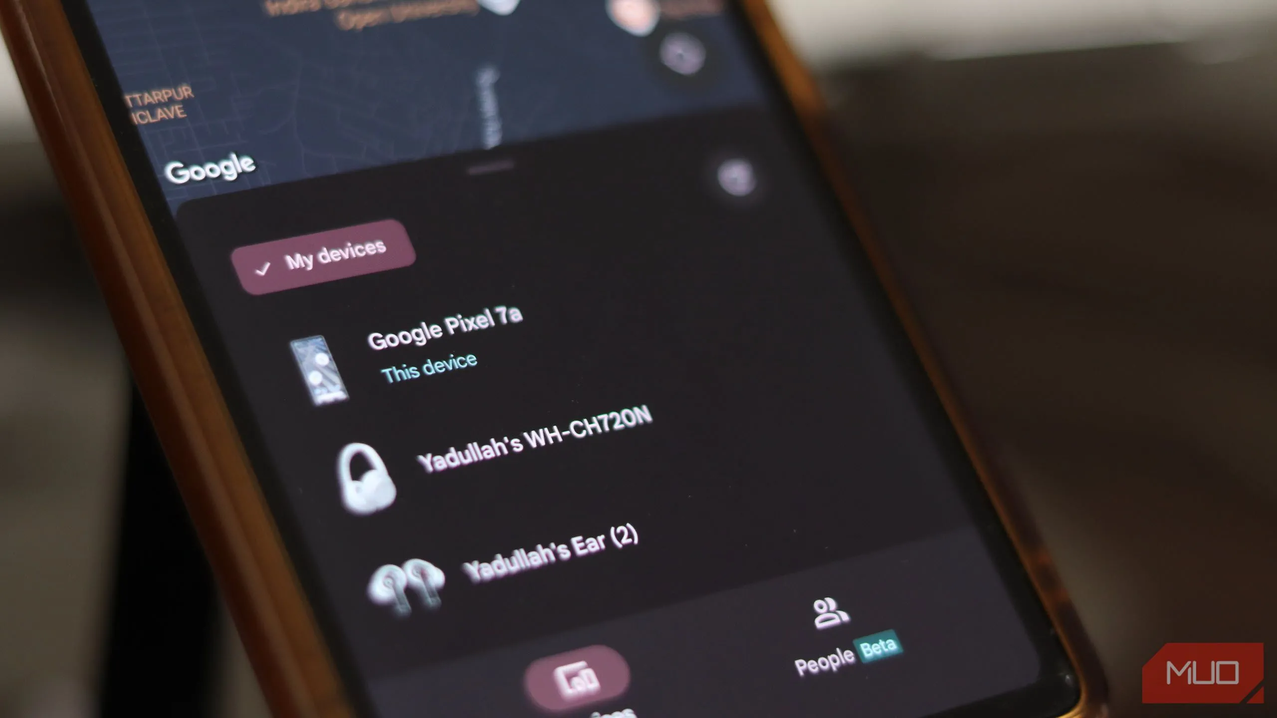 Ứng dụng Find My mở trên Android