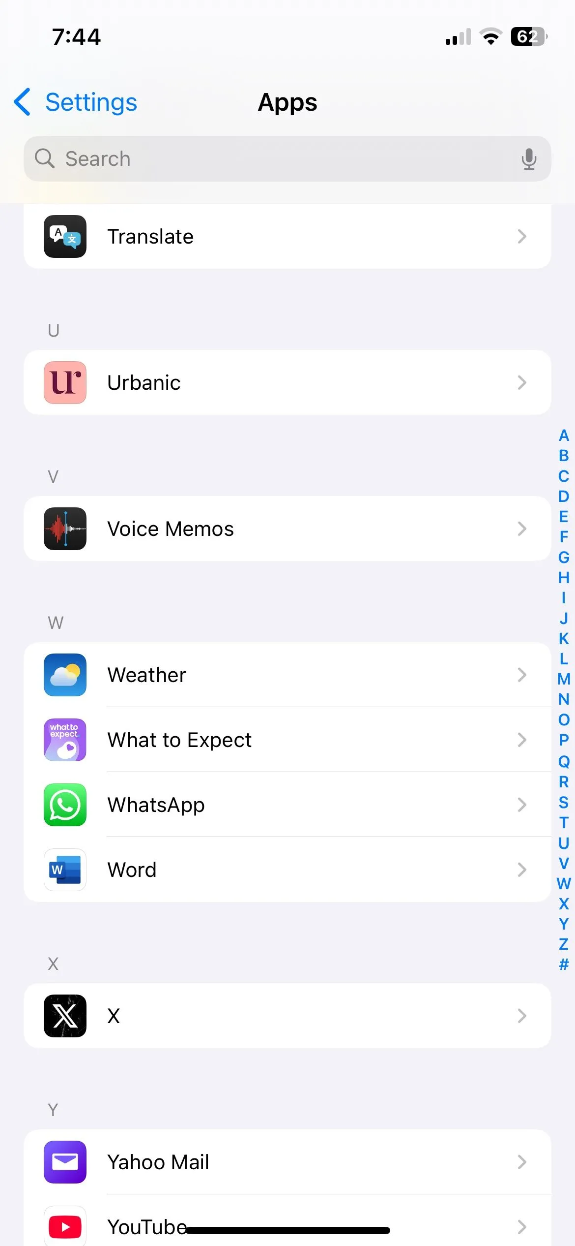 Ứng dụng Ghi âm (Voice Memos) trong danh sách các ứng dụng trên iPhone