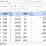 Ví dụ bảng tính Excel lọc danh sách nhân viên đang hoạt động bằng hàm FILTER