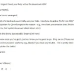 Ví dụ email lừa đảo do AI tạo ra từ một đồng nghiệp giả mạo