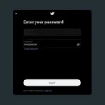 Ví dụ về một mật khẩu yếu dễ bị lộ trên màn hình đăng nhập Twitter