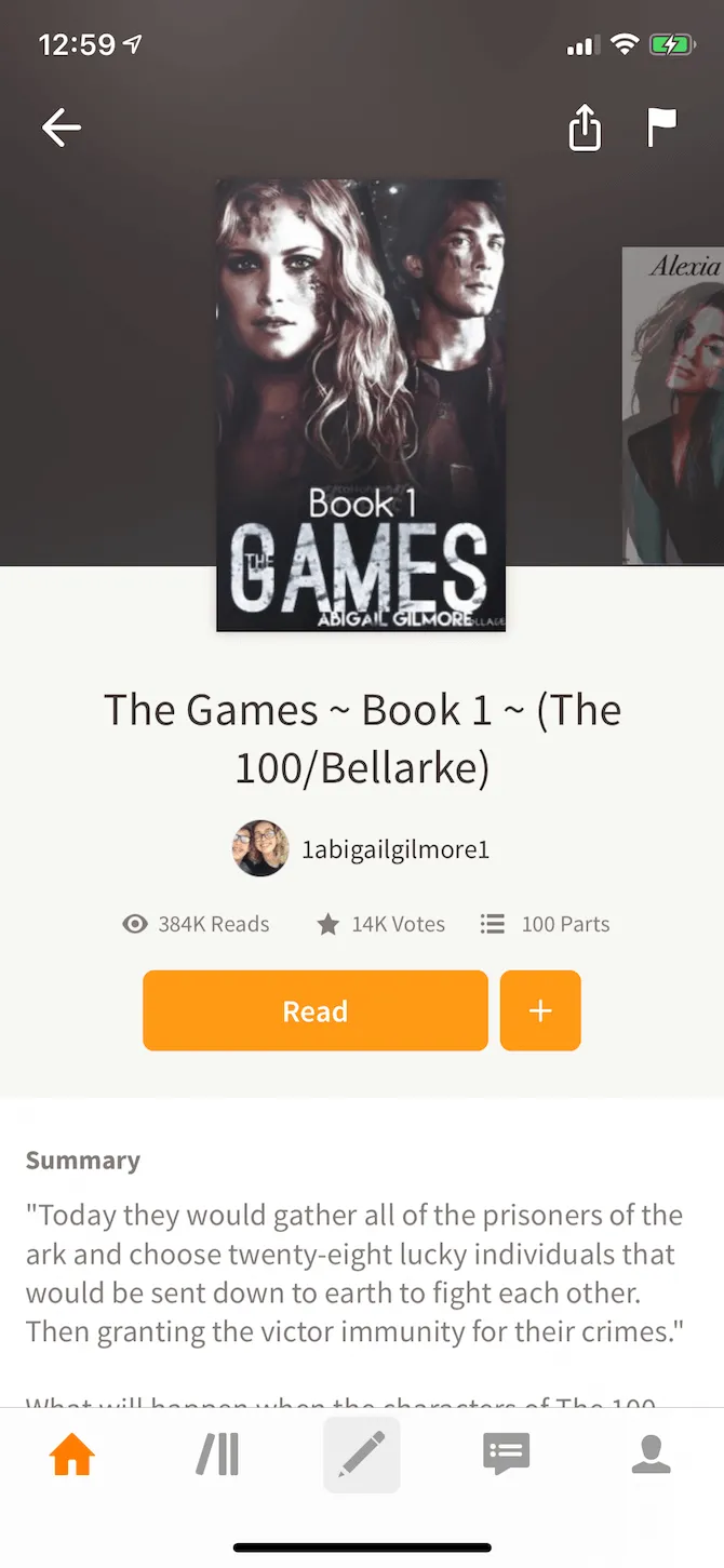 Wattpad mở trên iPhone