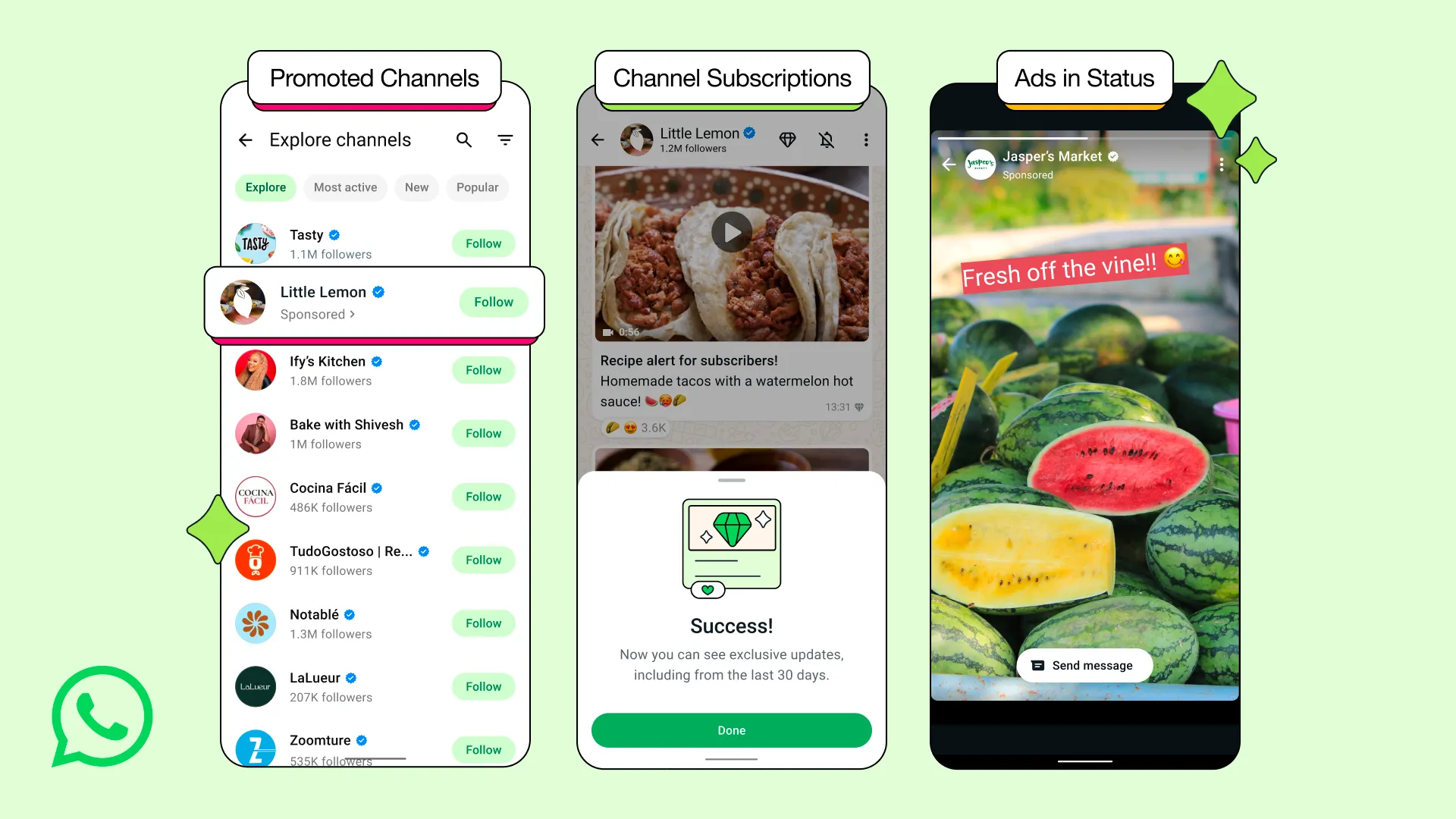 WhatsApp Status với quảng cáo mới của Meta