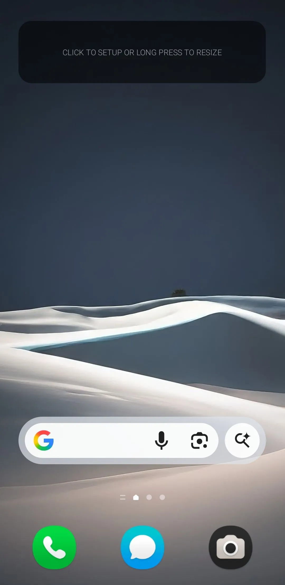 Widget trống trên màn hình chính điện thoại Samsung Galaxy