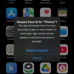 Xác nhận yêu cầu Face ID cho ứng dụng Ảnh trên iPhone